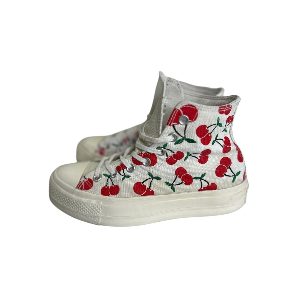 Converse Chuck Taylor All Star Lift Platform High Top Cherries 🍒 Sz 8